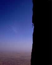 ascending ropes on kaga pamari, west africa