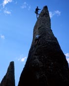 climbing tricouni Nail in The Needles, South Dakota